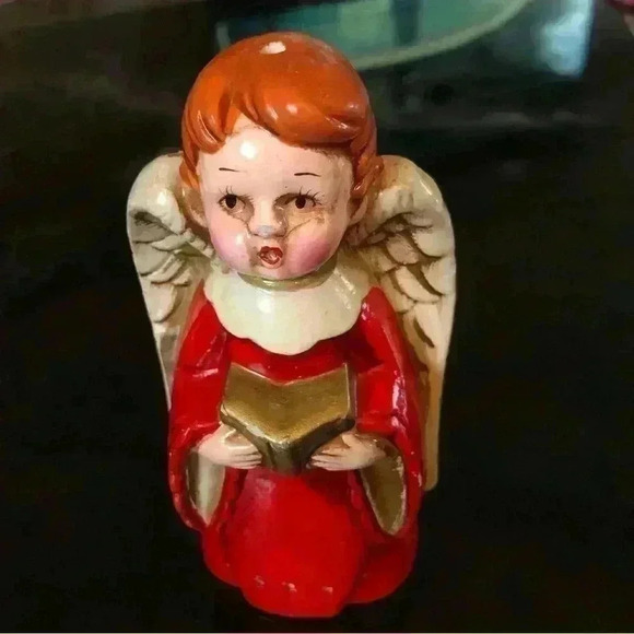 Vintage Christmas Angel Choirboy Toothpick  hors d’ouevres holder. Made in Japan - Picture 4 of 9